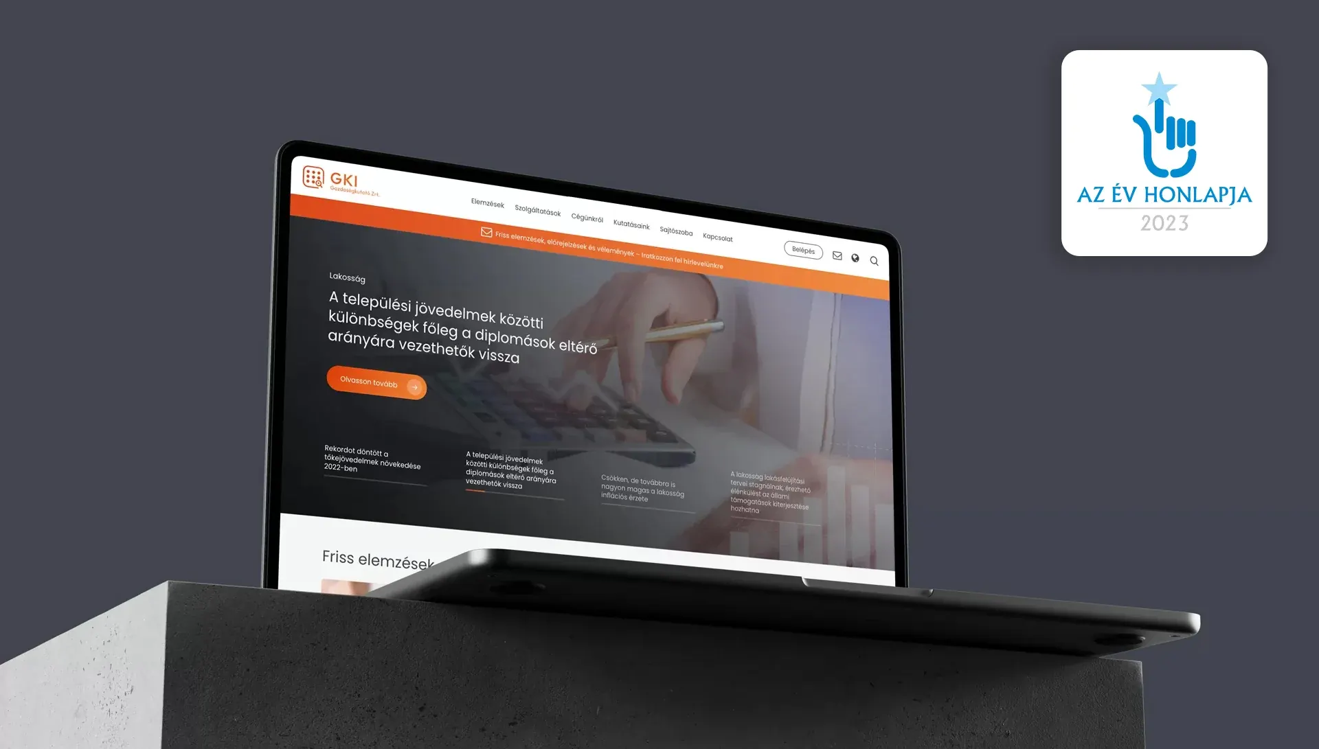 A GKI Gazdaságkutató megújult weboldala